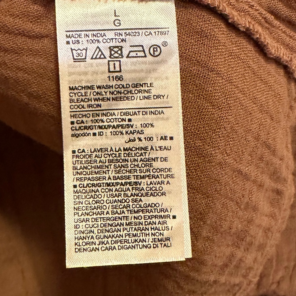 Old Navy Brown Long Sleeve Peasant Blouse - Picture 4 of 4